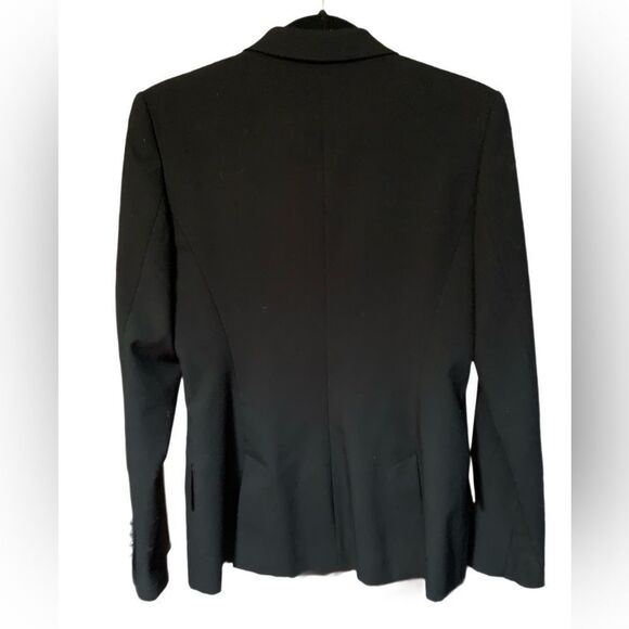 ZARA WOMAN BLACK SLIM CUT BLACK SKIRT SUIT SIZE 6 - Picture 4 of 9